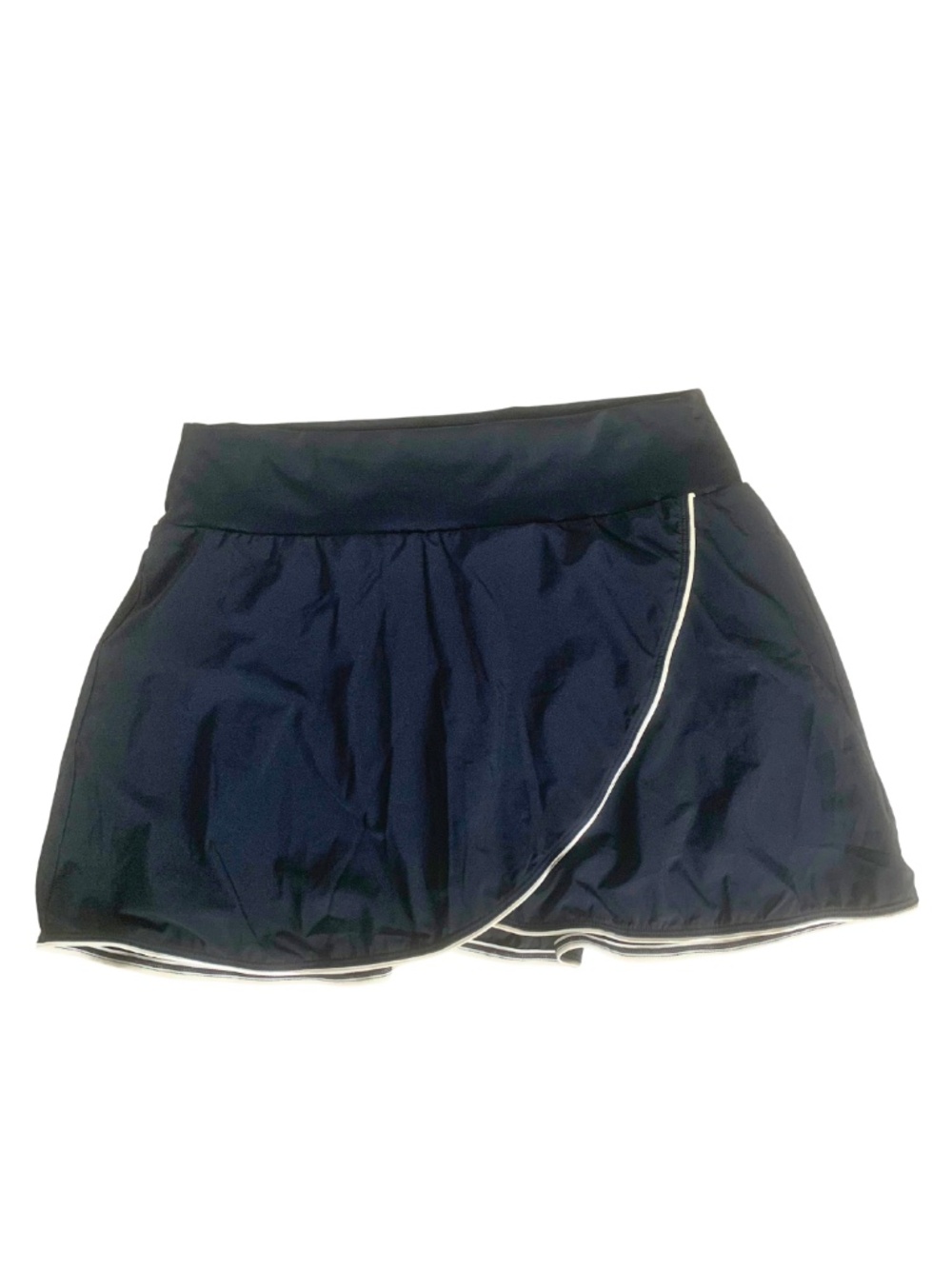 HALARA Black Circle Skirt Silver Piping Trim Activewear Athleisure Golf Tennis